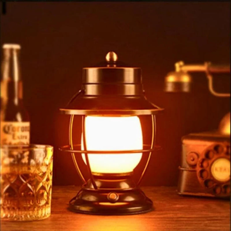 Genopladelig LED Campinglygte med Justerbar Lysstyrke Bordlamper Tech Butik C Kold hvid