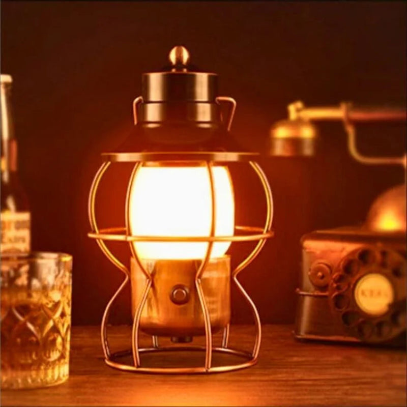 Genopladelig LED Campinglygte med Justerbar Lysstyrke Bordlamper Tech Butik D Kold hvid