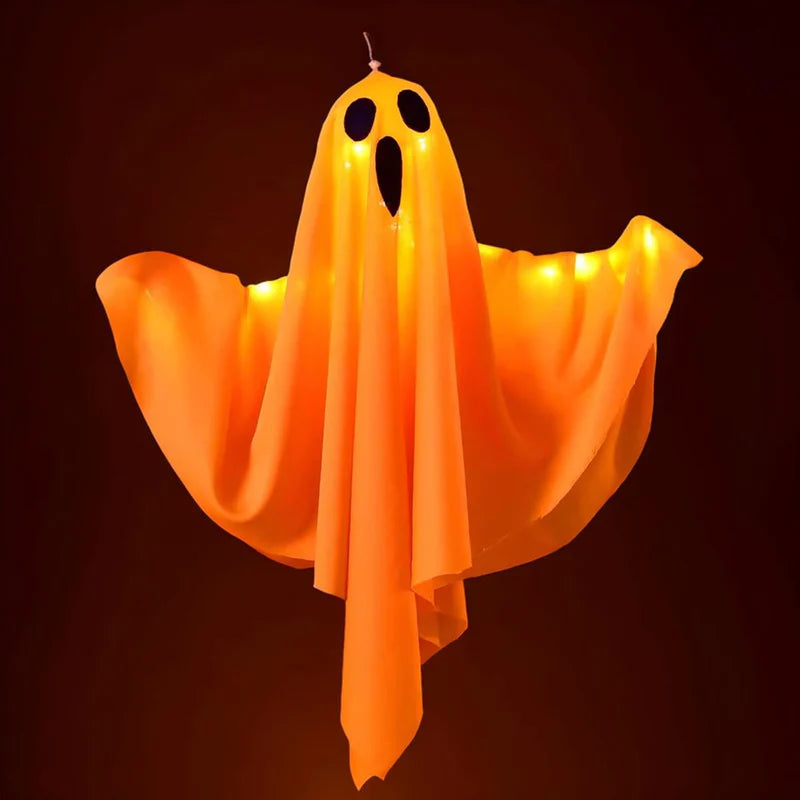 Glødende Svævende Spøgelser – Uhyggelige Halloween-lys til Enhver Plads Halloween Dekorationer Tech Butik Orange