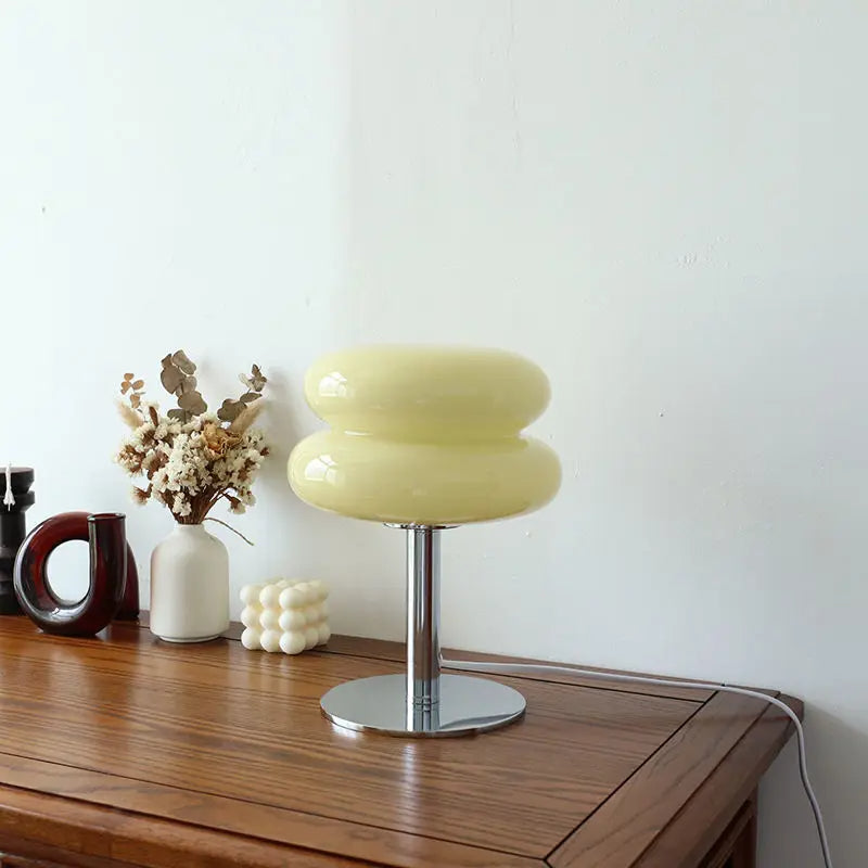 Glaskuppel LED Bordlampe til Moderne Boligindretning Bordlamper Tech Butik Beige-gul