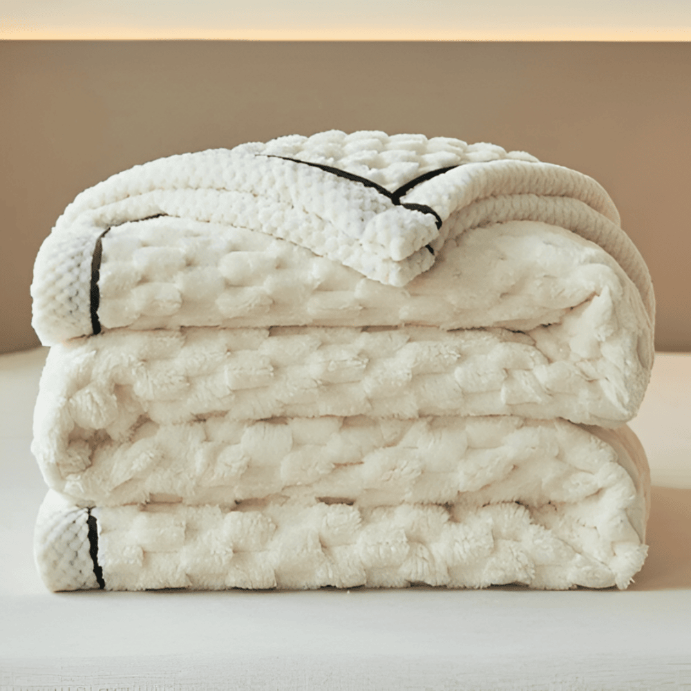 Luksus Tyk Fleece Tæppe – Blød Varme til Sofa og Soveværelse Bedding Tech Butik