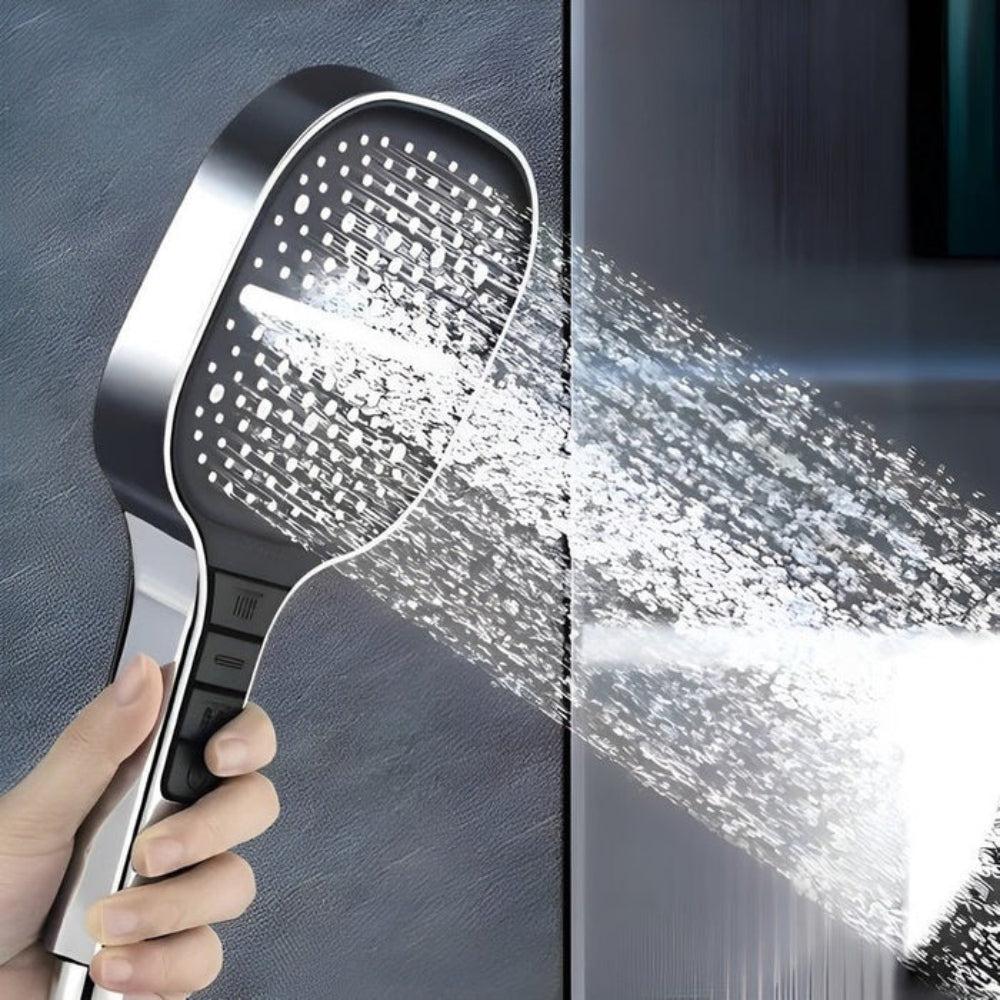 Håndbruser med 7 Stråleindstillinger og Højtryksfunktion Brusehåndtag Tech Butik Sølv