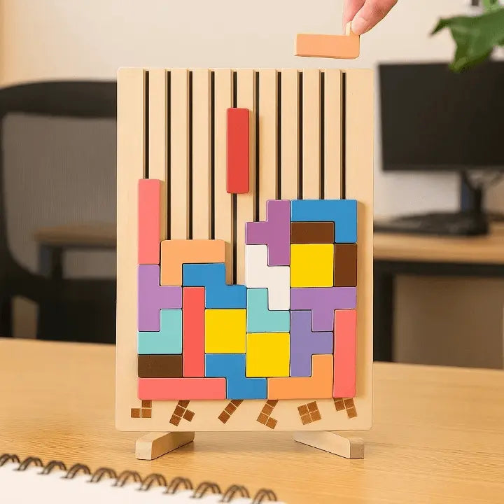 Træstablingspuzzle Spil – Stressaflastning & Koncentrationstræning Toy Tech Butik