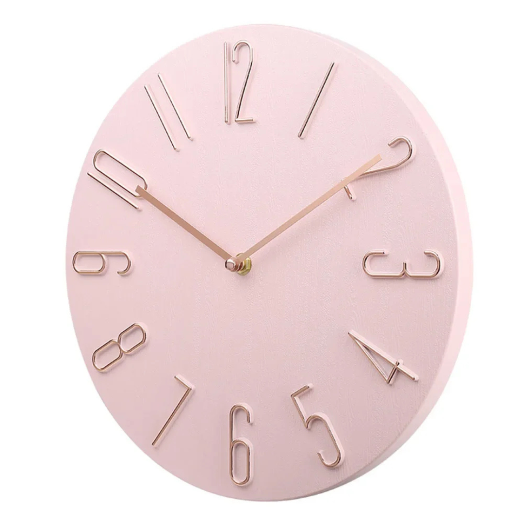 Horloge Murale Décorative Silencieuse Ure Tech Butik Rose