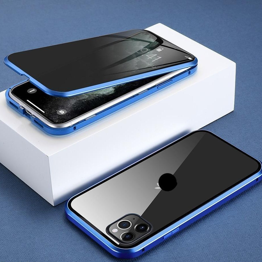 Beskytter iPhone Cover med Indbygget Privacy Filter Mobiltelefoncovers Tech Butik Blå iPhone XS MAX