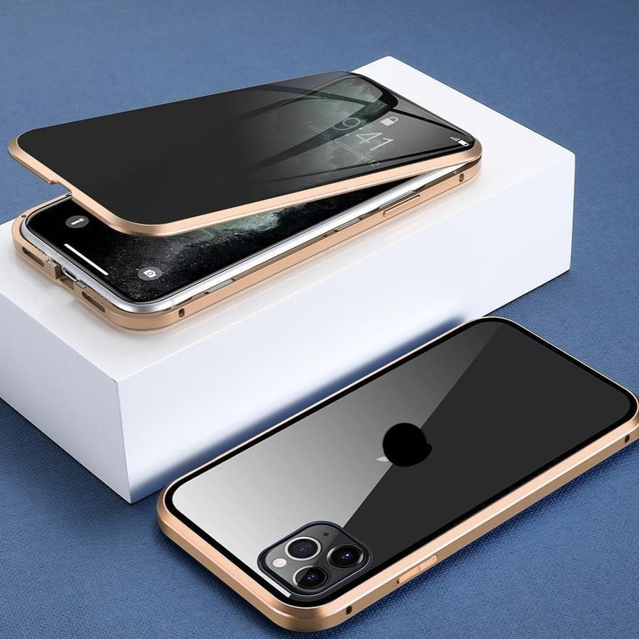 Beskytter iPhone Cover med Indbygget Privacy Filter Mobiltelefoncovers Tech Butik Guld iPhone XS MAX