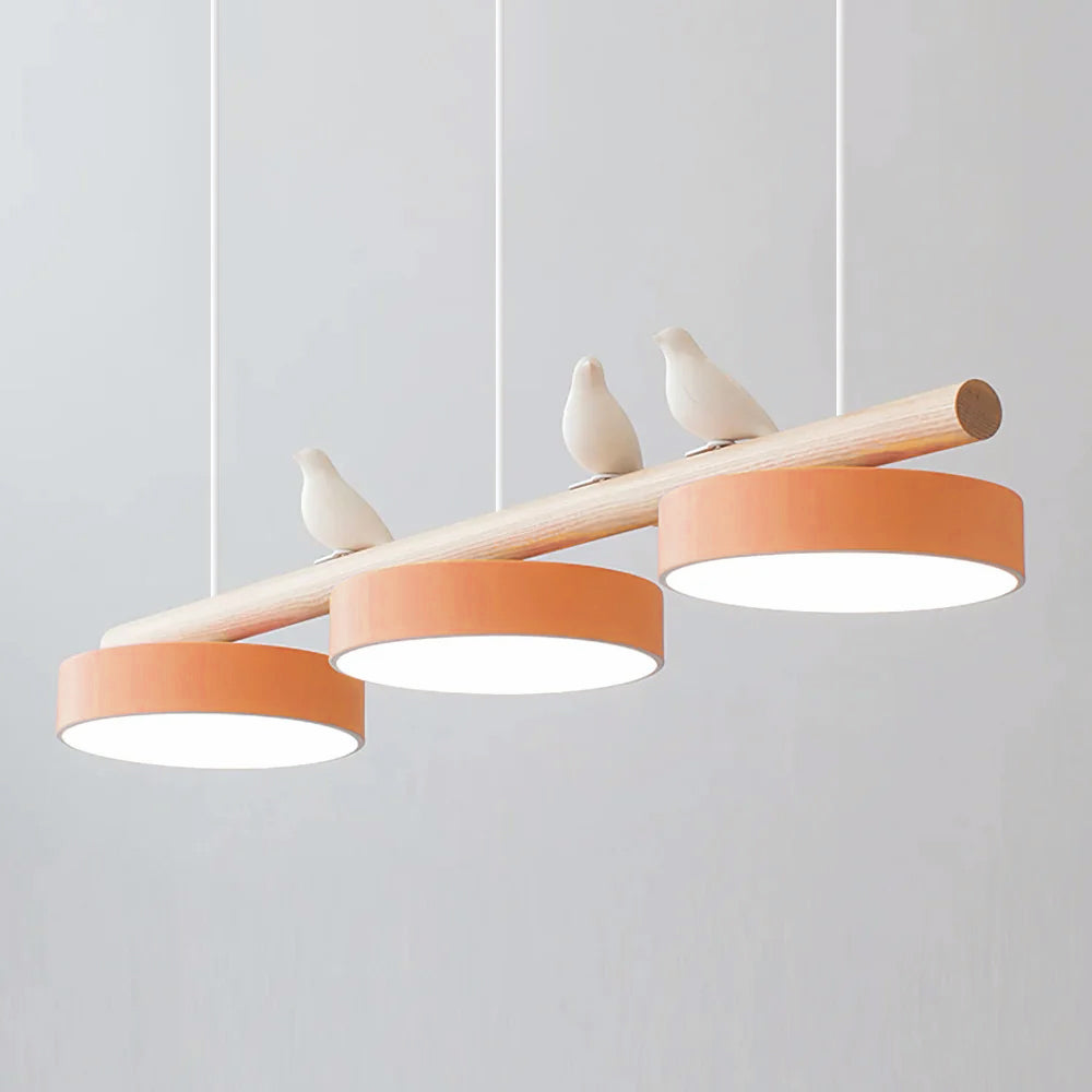Justerbar LED Fugl Pendellampe for en Fredelig Atmosfære lampe Tech Butik Orange Hvid ledning Varmt lys