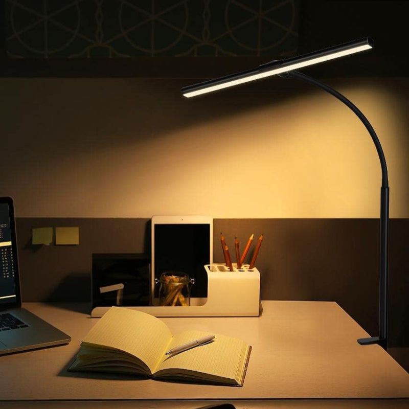 Justerbar LED Skrivebordslampe med Gooseneck og Klemme til Hjem & Kontor Bordlampe Tech Butik