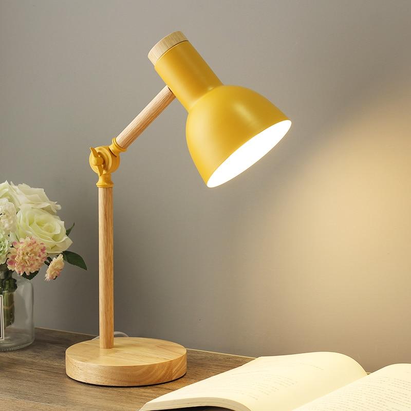 Justerbar Skrivebordslampe med Minimalistisk Design til Hjemmekontor Bordlampe Tech Butik Gul