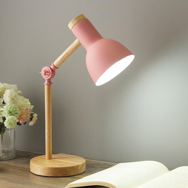 Justerbar Skrivebordslampe med Minimalistisk Design til Hjemmekontor Bordlampe Tech Butik Lyserød