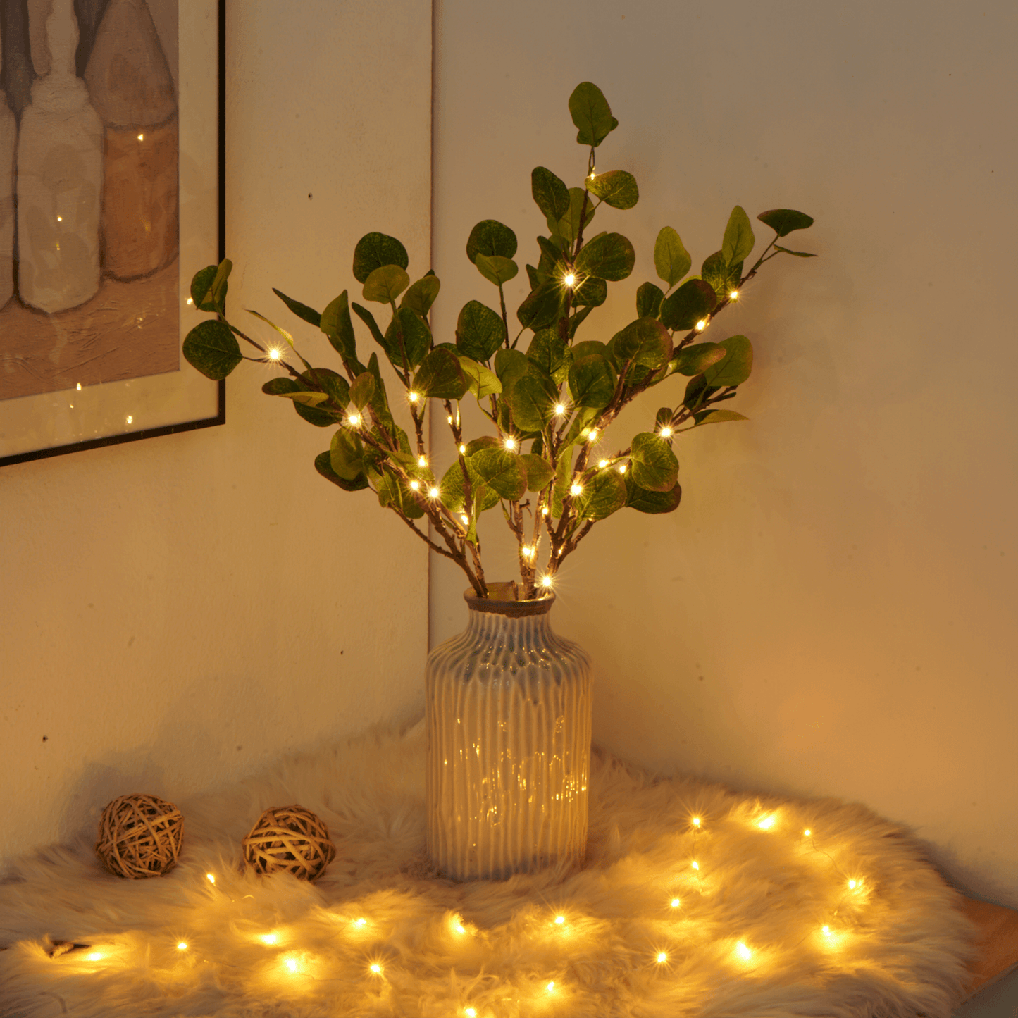 Eventyrlig Olivengren med Lys til Magisk Hjemmeindretning Bordlampe Tech Butik