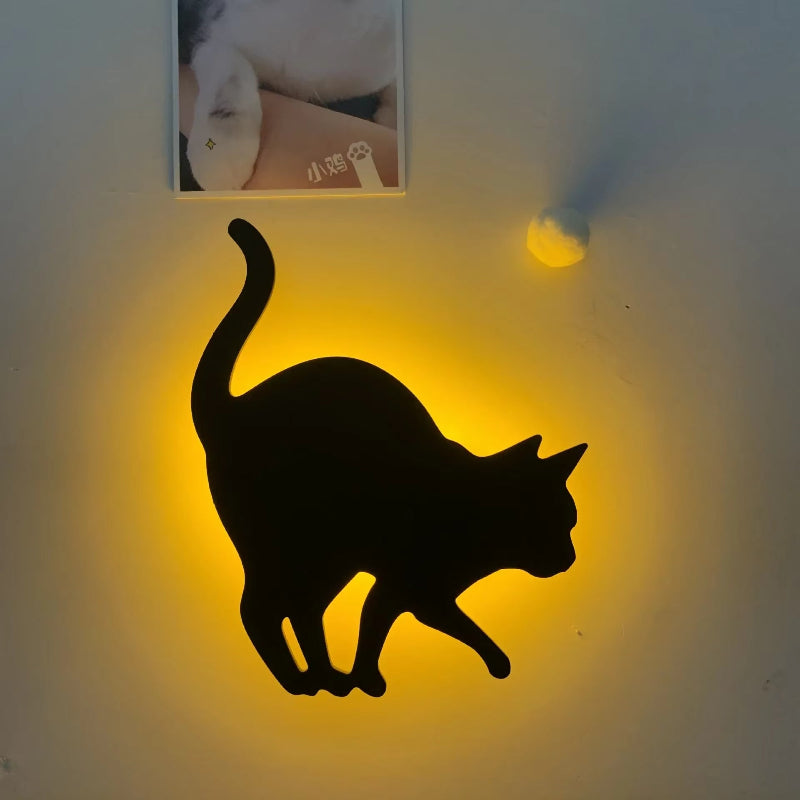 Katte Silhuet LED Sensorlampe til Hyggelig Stemningsbelysning Lamp Tech Butik Stræk