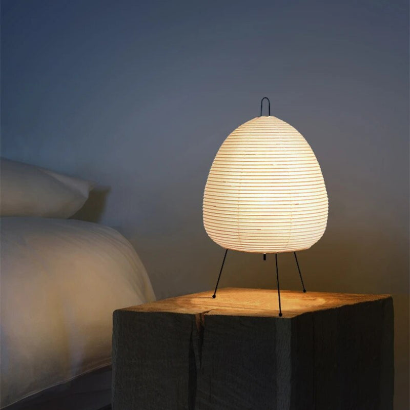 Klassisk Gulvlampe med Rispapirlook til Rolige Rum Bordlamper Tech Butik