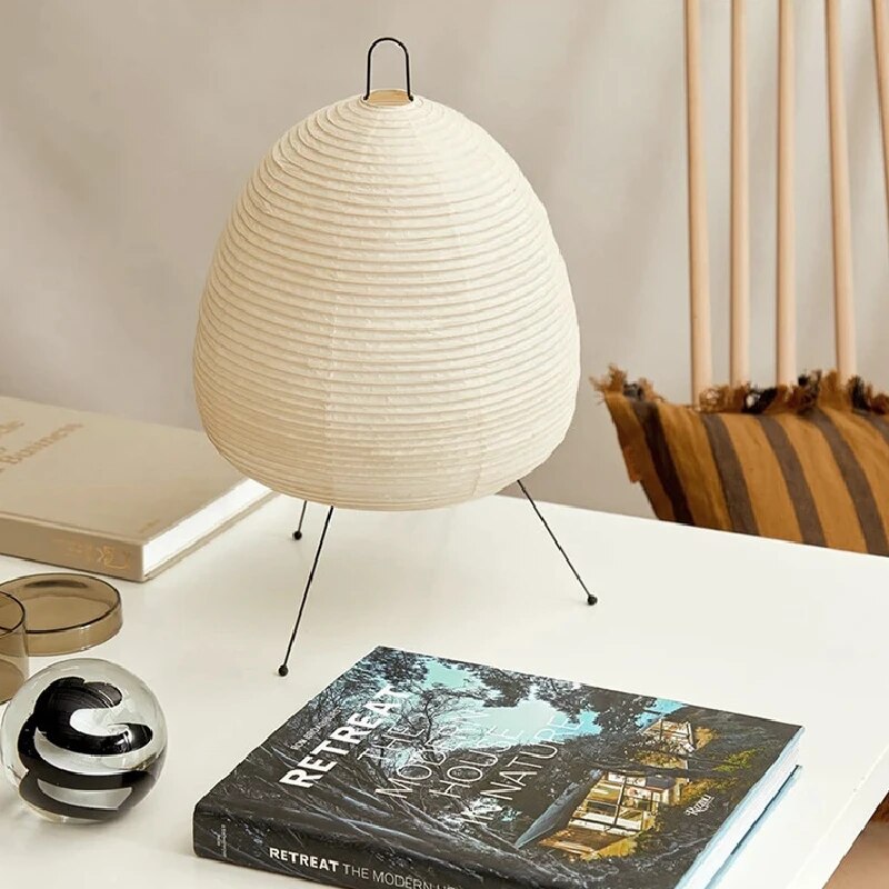 Klassisk Gulvlampe med Rispapirlook til Rolige Rum Bordlamper Tech Butik