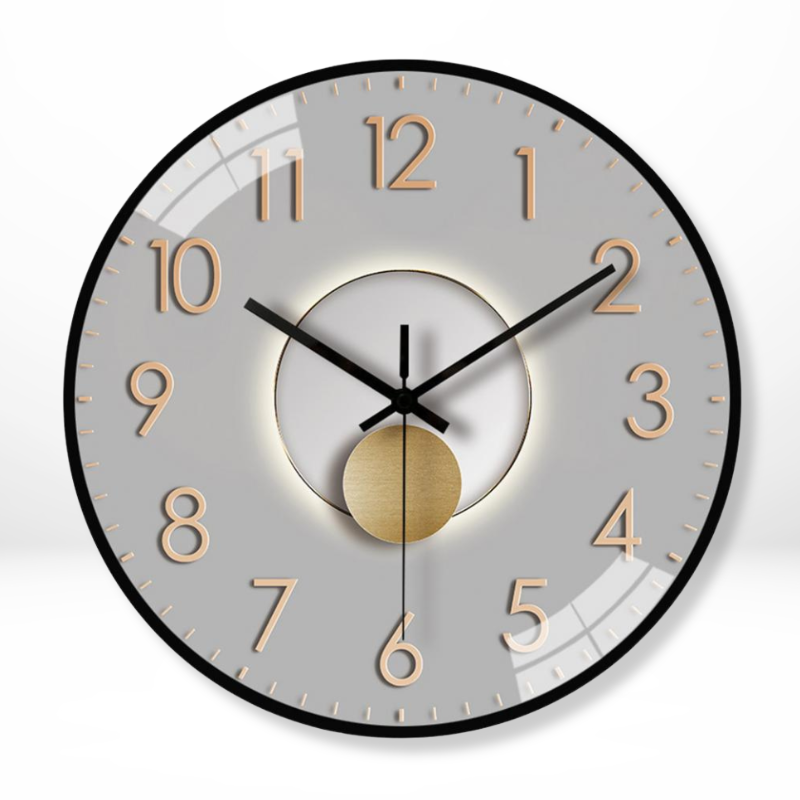 Klassisk lydløst rundt vægur Ure Tech Butik D