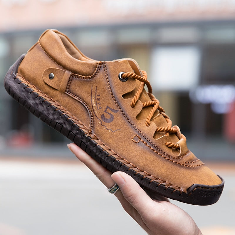 Ortopædiske Læder Vandresko til Mænd – Komfort Møder Støtte Herre ortopædiske sko Tech Butik