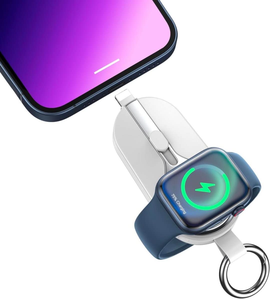 Kompakt 2-i-1 Powerbank til Smartwatch og Mobilopladning Power Bank Tech Butik
