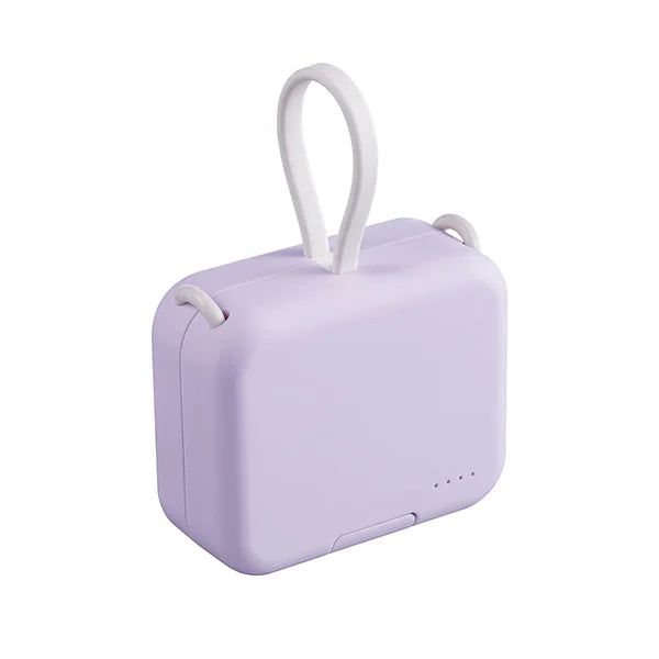 Kompakt Foldbar Powerbank med Indbygget Telefonholder Power Bank Tech Butik Lilla