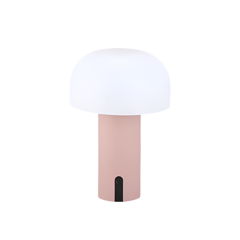 Kompakt LED Bordlampe i Svampeform med Blød Stemningsbelysning Bordlamper Tech Butik Lyserød A