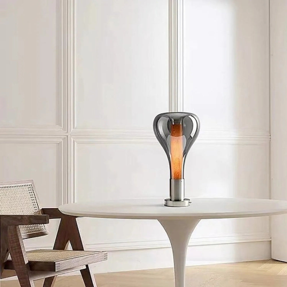 Kunstnerisk LED Bordlampe med Flydende Lysdesign Bordlamper Tech Butik Røggrå