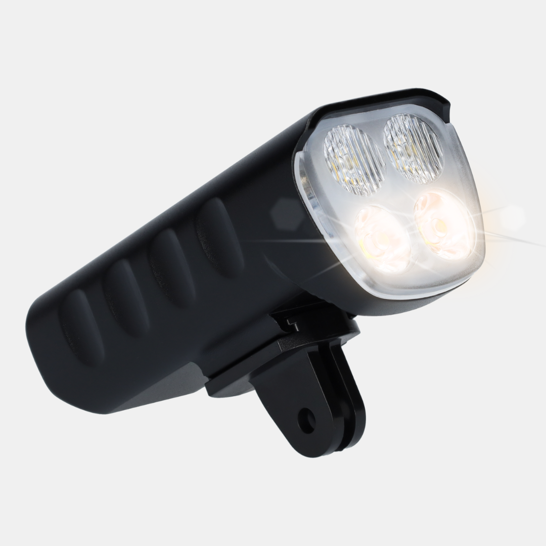 LED Cykellygte – 1600 Lumen, USB-C Genopladelig, Sort Cykellygter Tech Butik