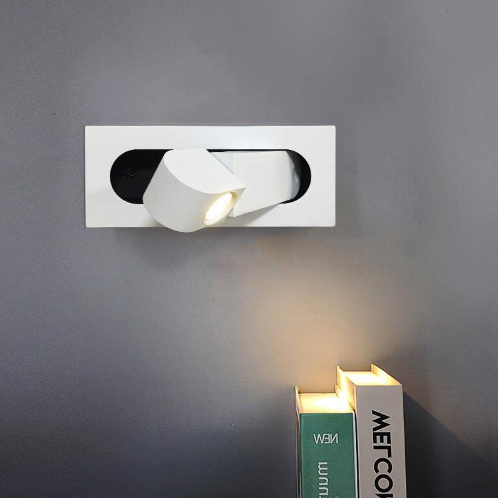LED Sengelampe med Justerbart Hoved Væglampe Tech Butik Mat Hvid Dia 8cm x H 19cm Varm Hvid