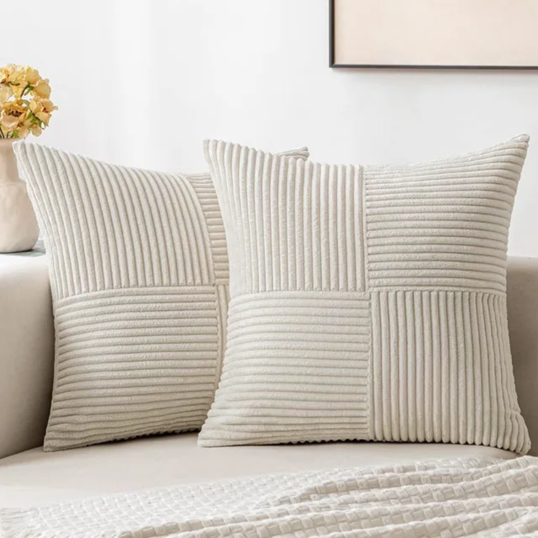 Luksuriøst Sierkussen i Pluche – Elegant Pyntepude til Sofa og Seng Puder & Betræk Tech Butik Beige