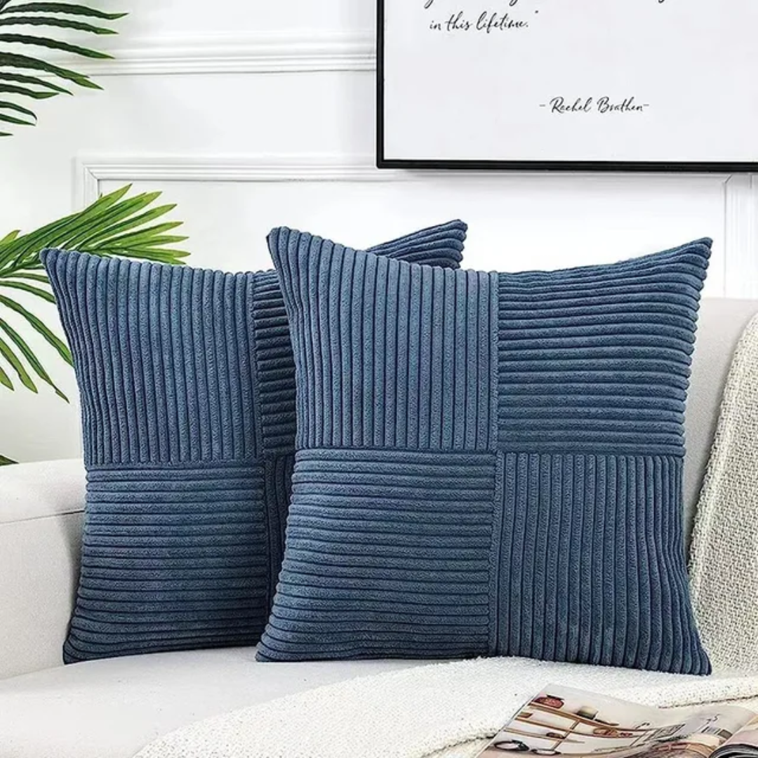 Luksuriøst Sierkussen i Pluche – Elegant Pyntepude til Sofa og Seng Puder & Betræk Tech Butik Blå
