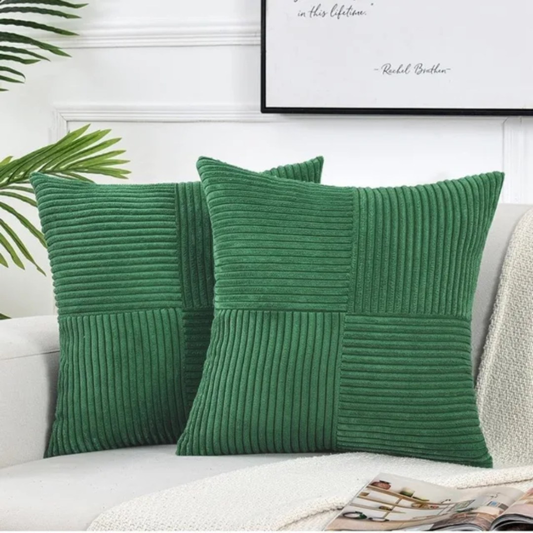 Luksuriøst Sierkussen i Pluche – Elegant Pyntepude til Sofa og Seng Puder & Betræk Tech Butik Grøn