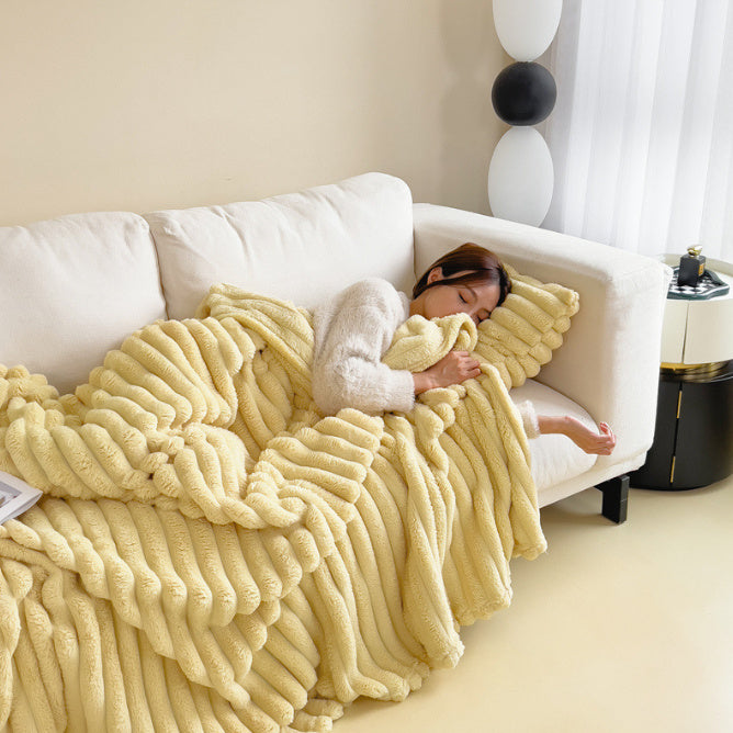 Ultrablødt Fluffy Fleecetæppe – Perfekt til Kolde Nætter Tæpper & Plaider Tech Butik Sand 100x150 cm