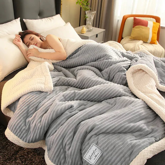 Premium Fleecetæppe – Luksuriøs Vintervarme Plaider Tech Butik Grå 100x150 cm