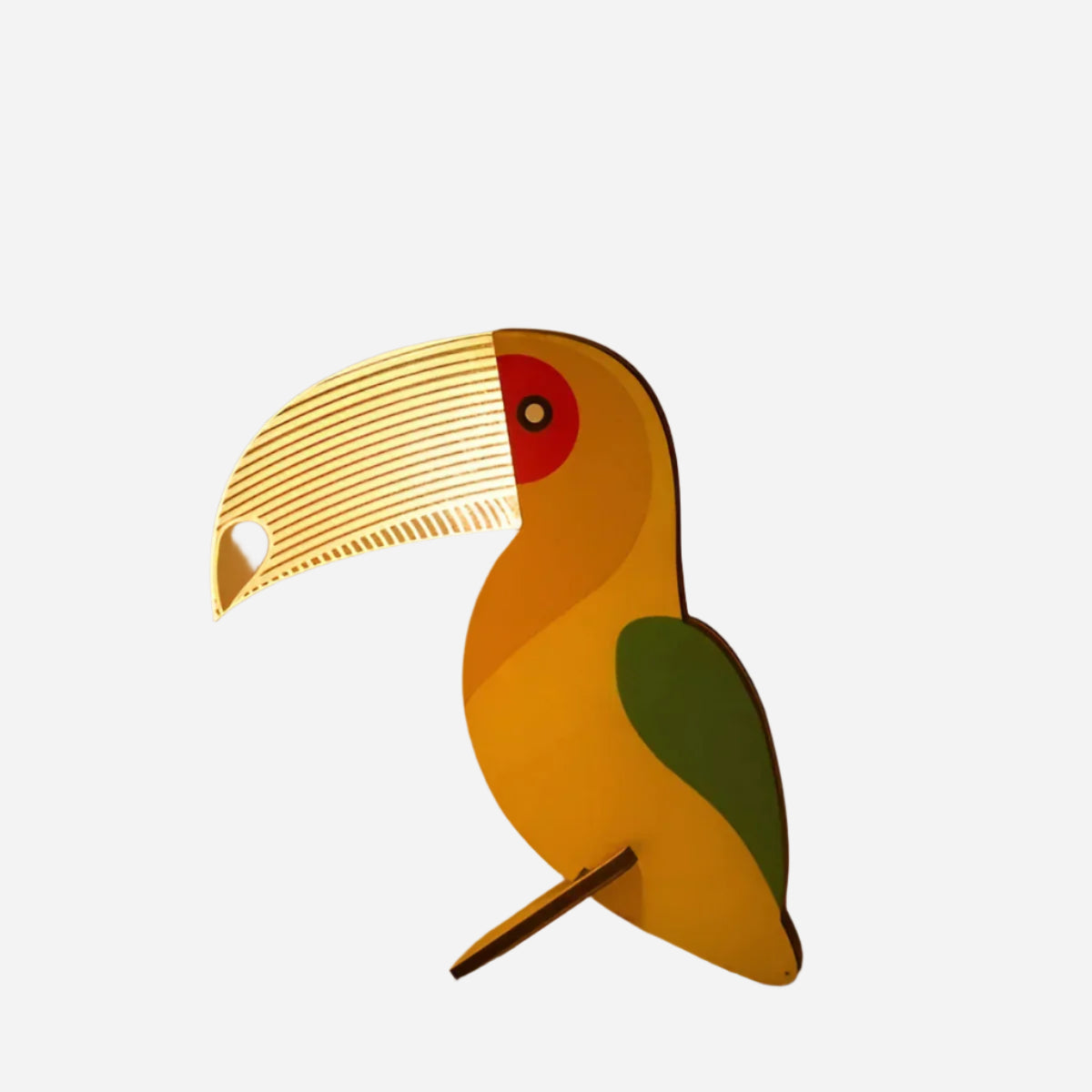 Magisk Natlampe i Træ med Dyremotiver og Blødt LED-Lys Lamp Tech Butik Tukan