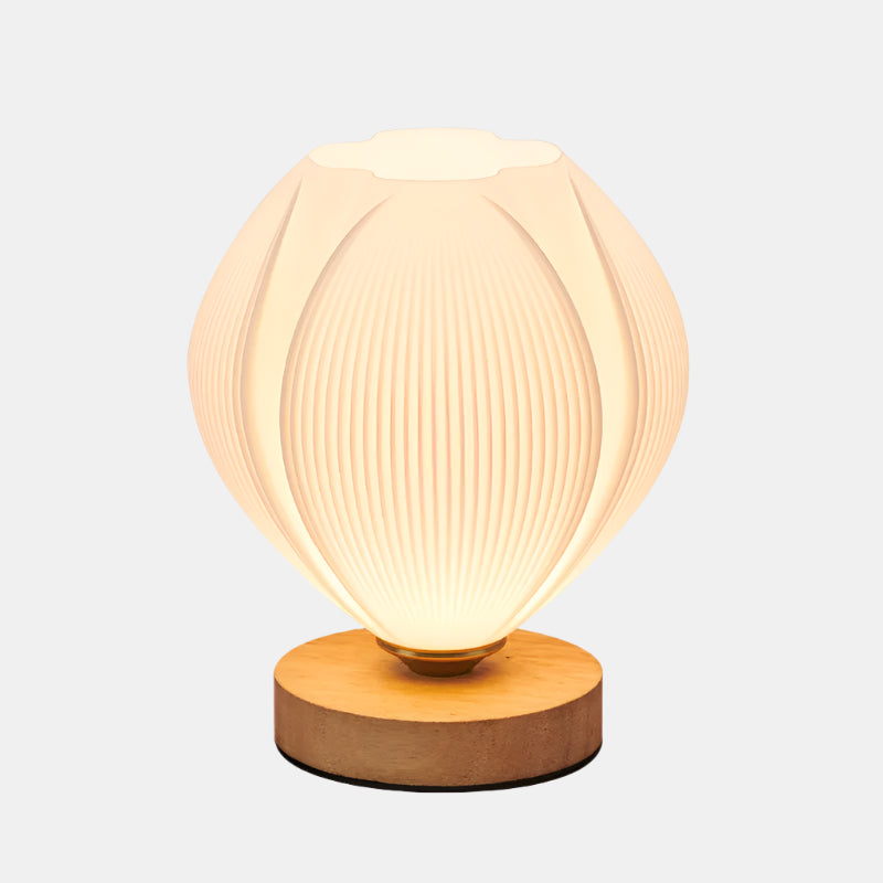 Minimalistisk Bordlampe i Træ med Blødt Skær Bordlamper Tech Butik Tulipan