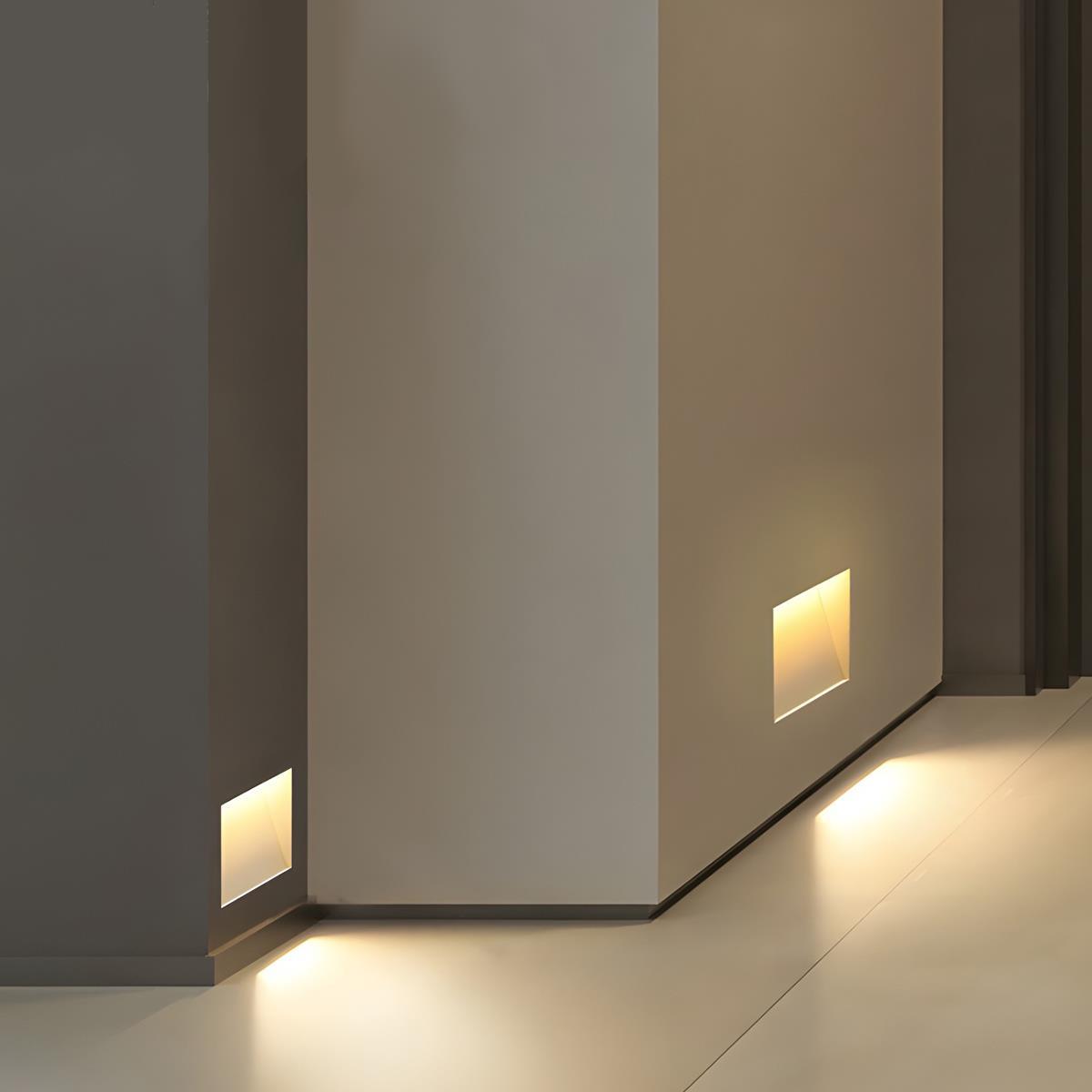 Minimalistisk LED-væglampe med bevægelsessensor til smart belysning Væglamper Tech Butik Firkantet Bevægelsessensor Varm Hvid