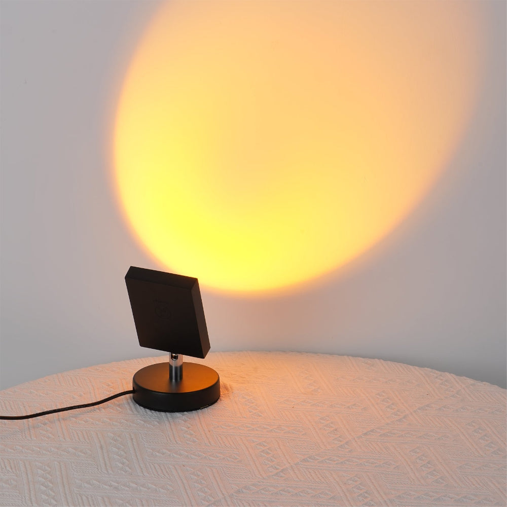 Minimalistisk LED Bordlampe med Cirkulær Halo-Projektion Bordlampe Tech Butik