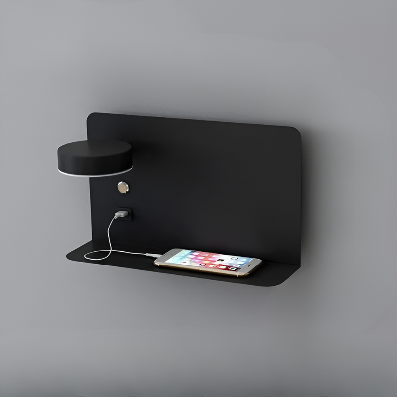 Minimalistisk nattelygte med USB opladning og pladsbesparende justerbar belysning til soveværelset Belysning Tech Butik