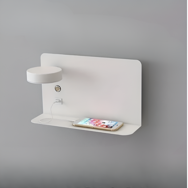Minimalistisk nattelygte med USB opladning og pladsbesparende justerbar belysning til soveværelset Belysning Tech Butik