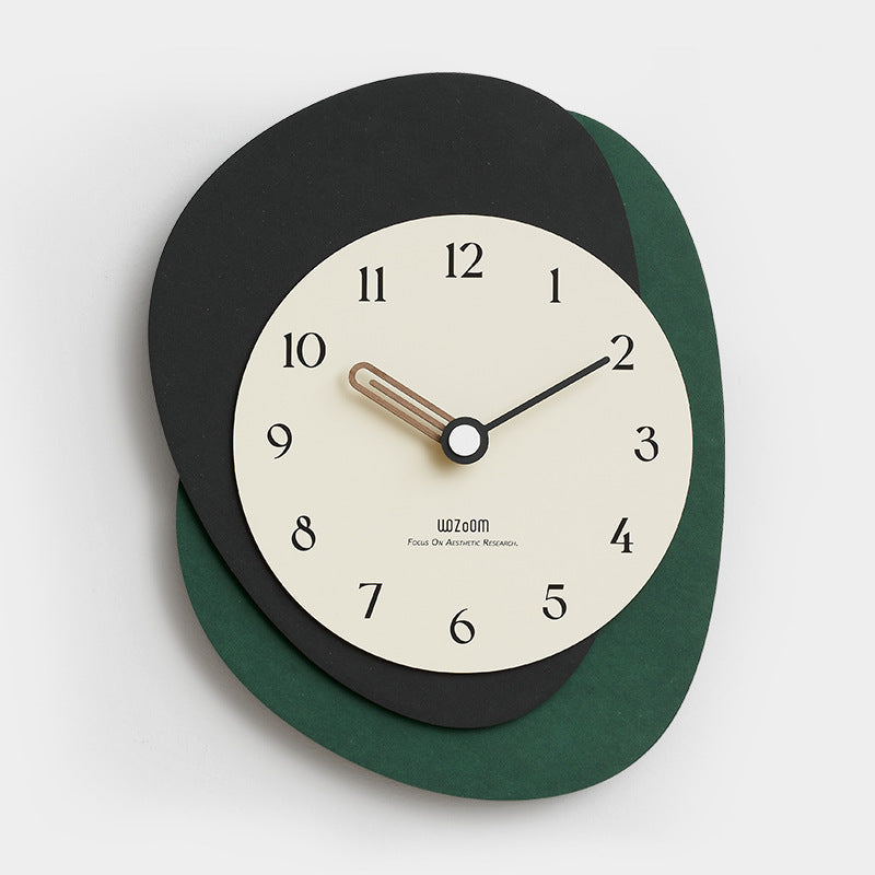 Abstrakt Støjsvagt Vægur – Moderne & Elegant Design Vægure Tech Butik Grøn