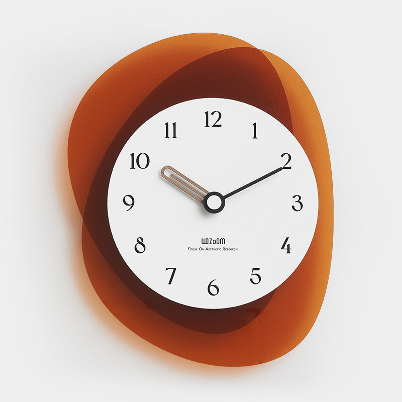 Abstrakt Støjsvagt Vægur – Moderne & Elegant Design Vægure Tech Butik Brun