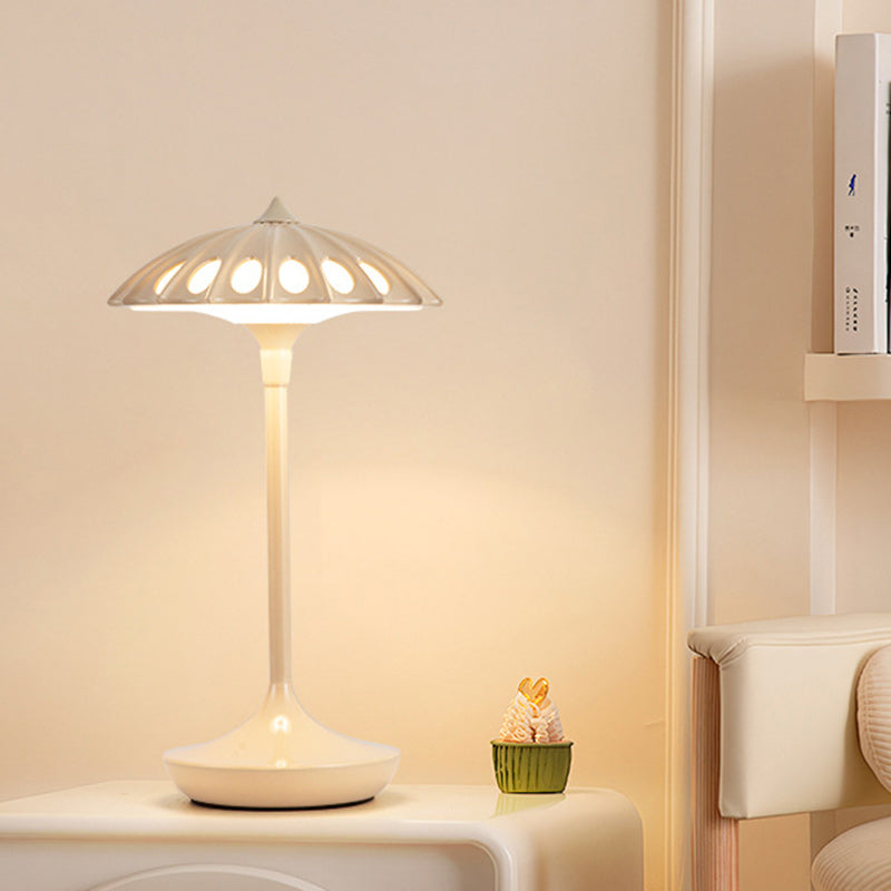 Moderne Akryl Bordlampe med Paraplyformet Skærm Bordlamper Tech Butik Beige