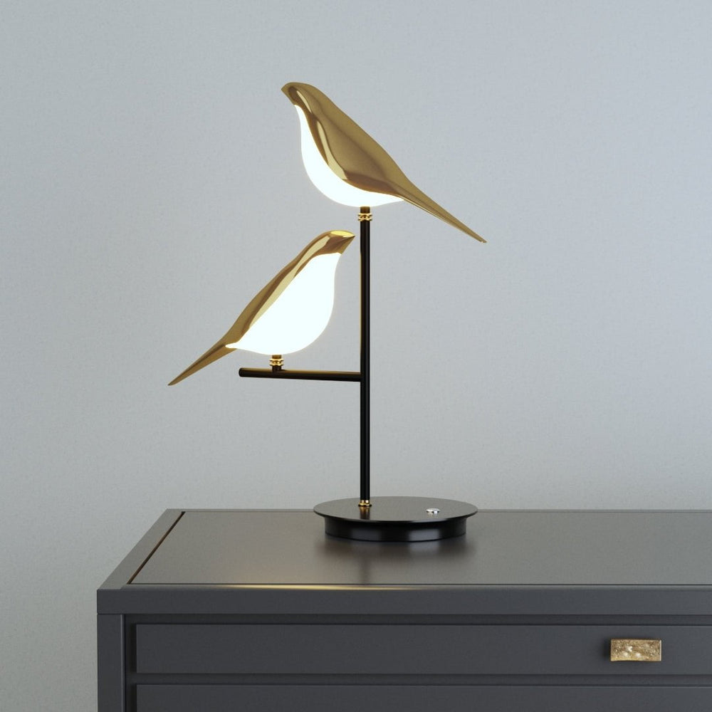 Moderne LED-bordlampe – Postmoderne elegance med gyldent skær Belysning Tech Butik Default