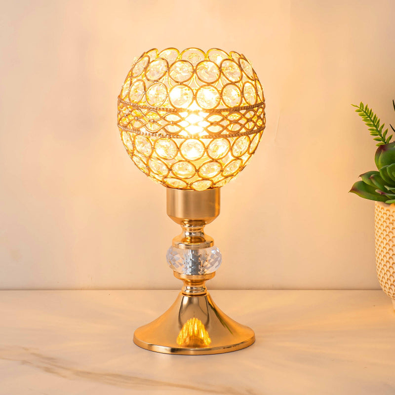 Moderne Krystal Bordlampe med Elegant Cylinderdesign Bordlamper Tech Butik