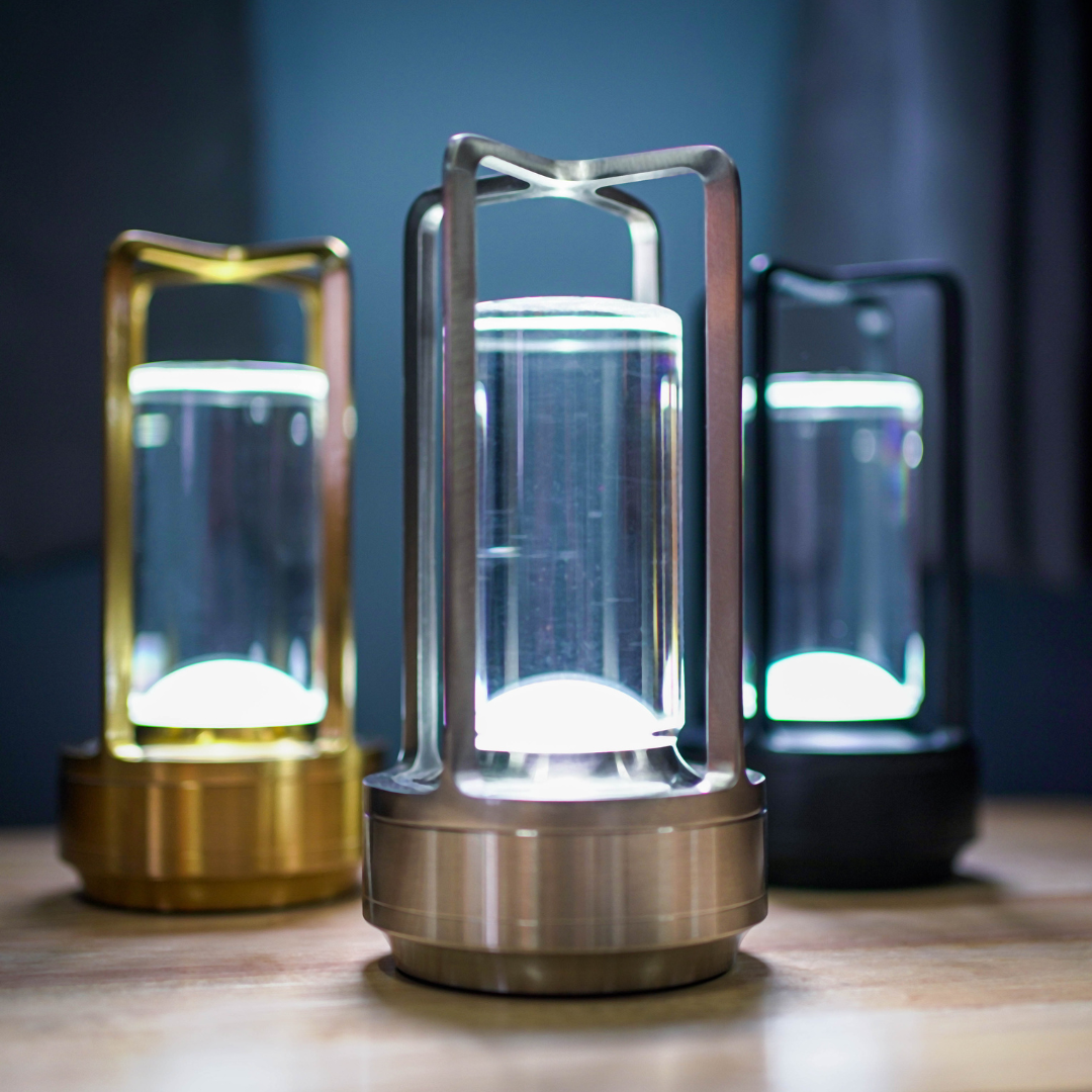 Moderne Krystalbordlampe med Refrakteret LED-Glød Bordlampe Tech Butik