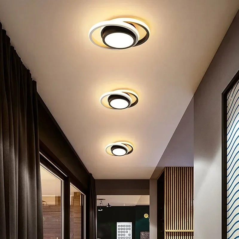 Moderne LED-loftlampe med dobbelt ring til stilfulde rum Loftslamper Tech Butik