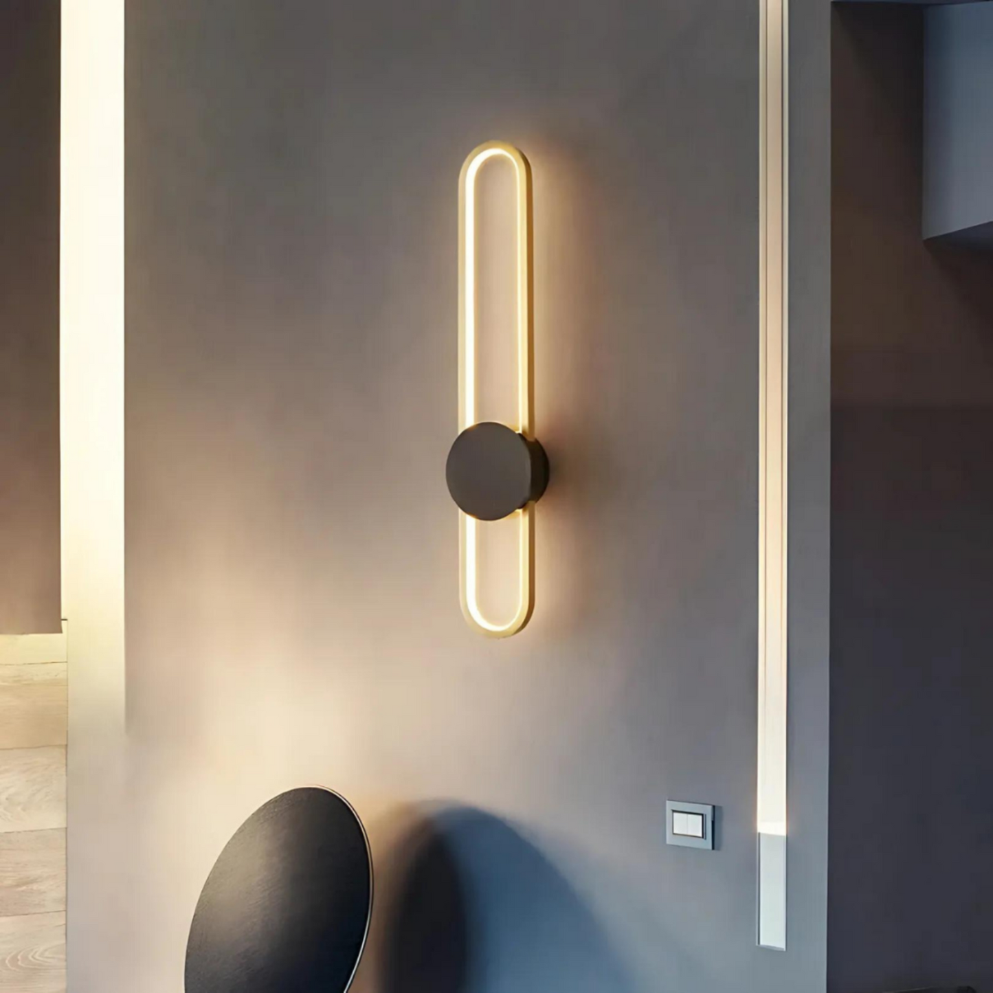 Moderne LED-væglampe til nutidens hjem Væglamper Tech Butik Sort + guld 60cm