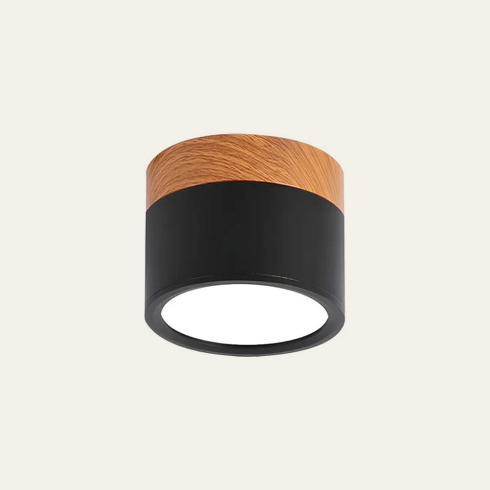 Pink Loftlampe i Flush Mount Design med Trædetalje Belysning Tech Butik Sort D7cm*H6cm-5W