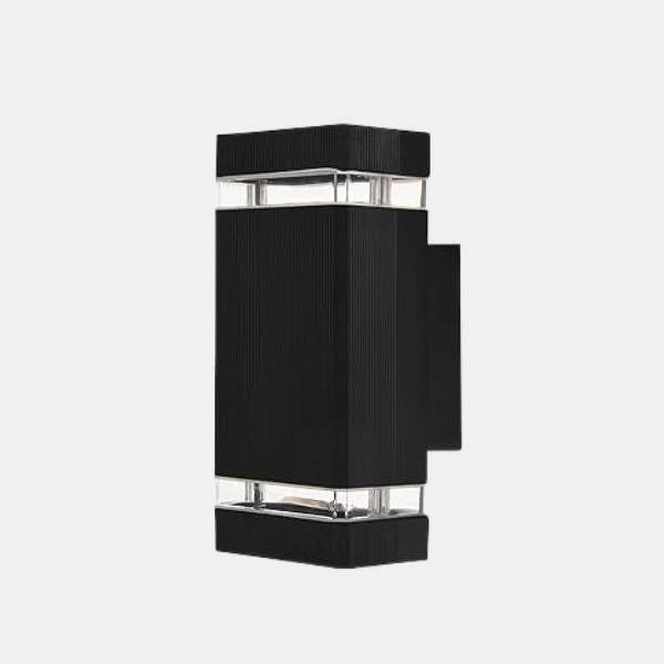 Moderne LED Udendørs Væglampe Up & Down IP65 E27 Udendørs belysning Tech Butik Kvadrat 1 Lag Varmhvid Lampe