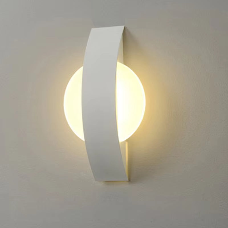 Moderne LED Væglampe med Blødt Buet Design Væglamper Tech Butik Rund hvid Varm hvid