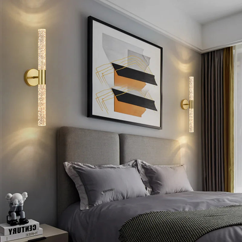 Moderne LED Væglampe med Krystal Lyssøjle Lamp Tech Butik