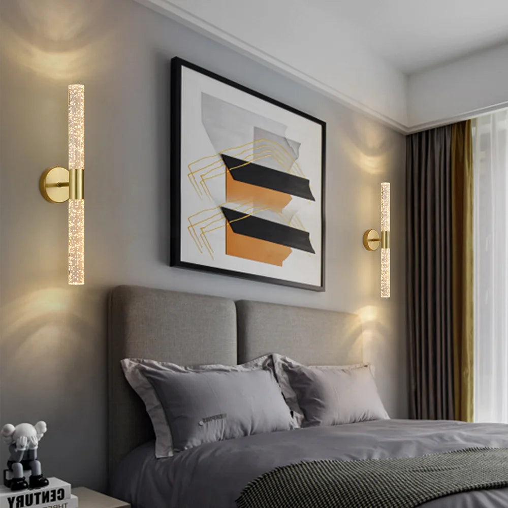 Moderne LED Væglampe med Krystal Lyssøjle Lamp Tech Butik